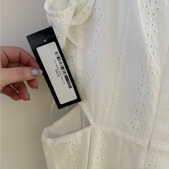 White Eyelet Ruffle Dress - Picture 4 of 4